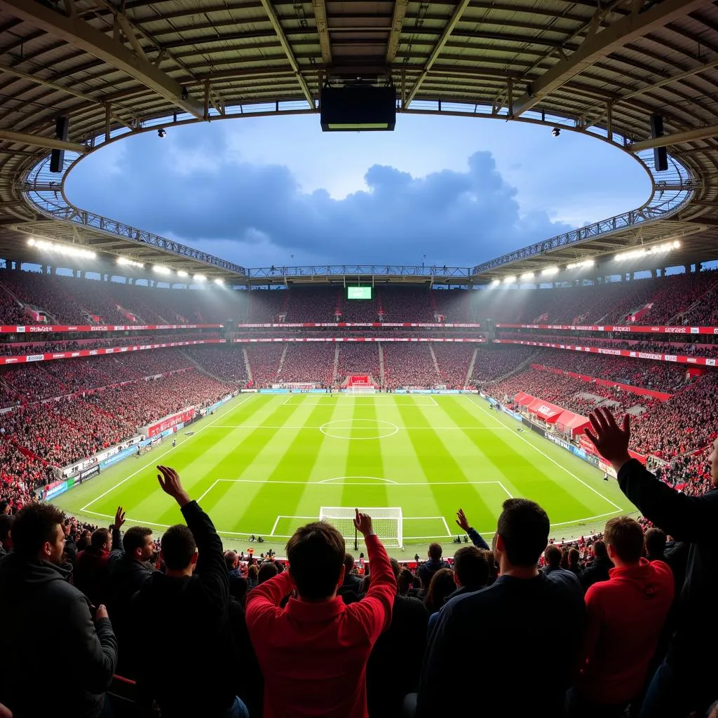 Bayer Leverkusen Fans im Stadion