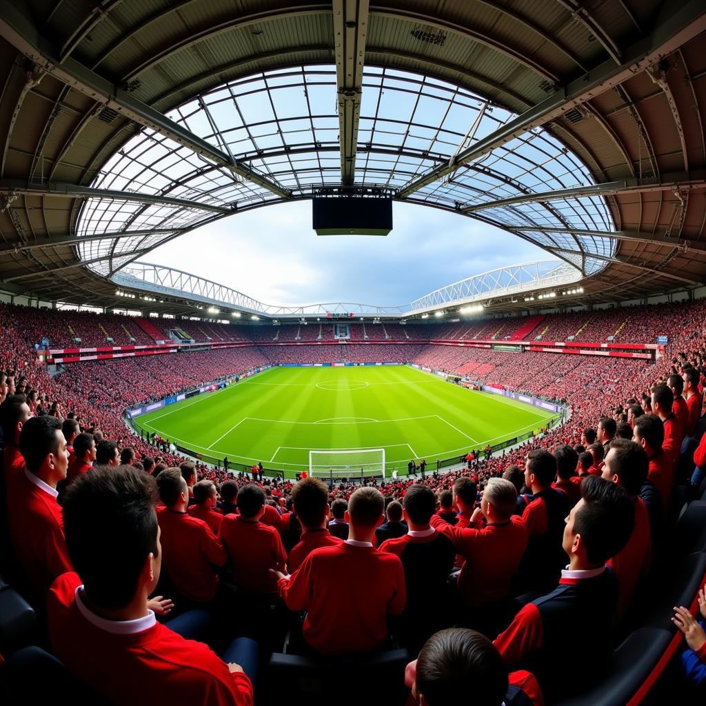 Bayer Leverkusen Fans im Stadion