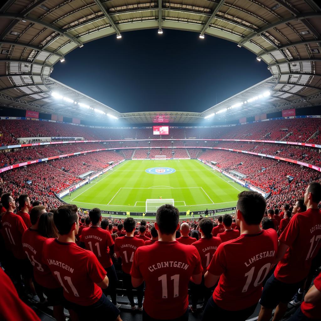 Bayer Leverkusen Fans im Stadion