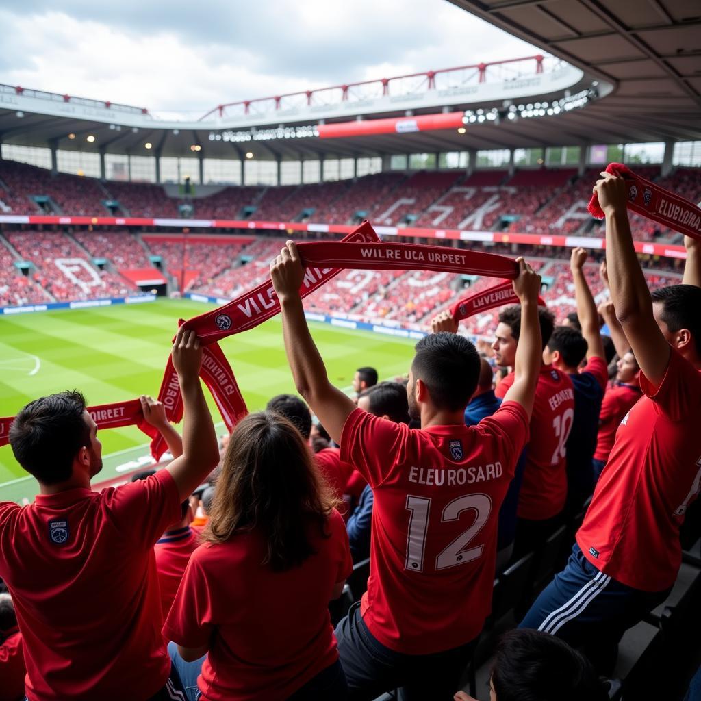 Bayer Leverkusen Fans im Stadion