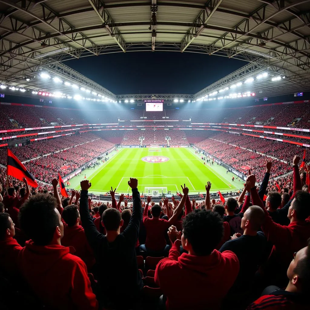 Fans in der BayArena