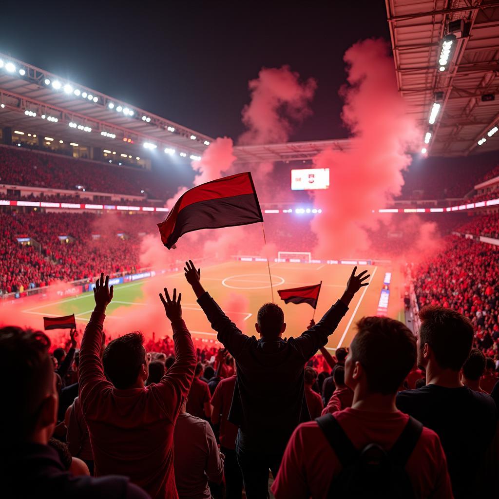 Leidenschaftliche Unterstützung: Bayer Leverkusen Fans in Istanbul