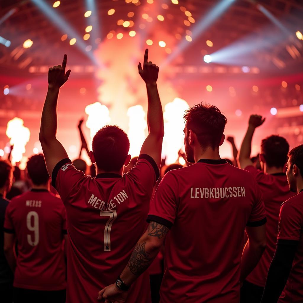 Bayer Leverkusen Fans Meistertitel Feier