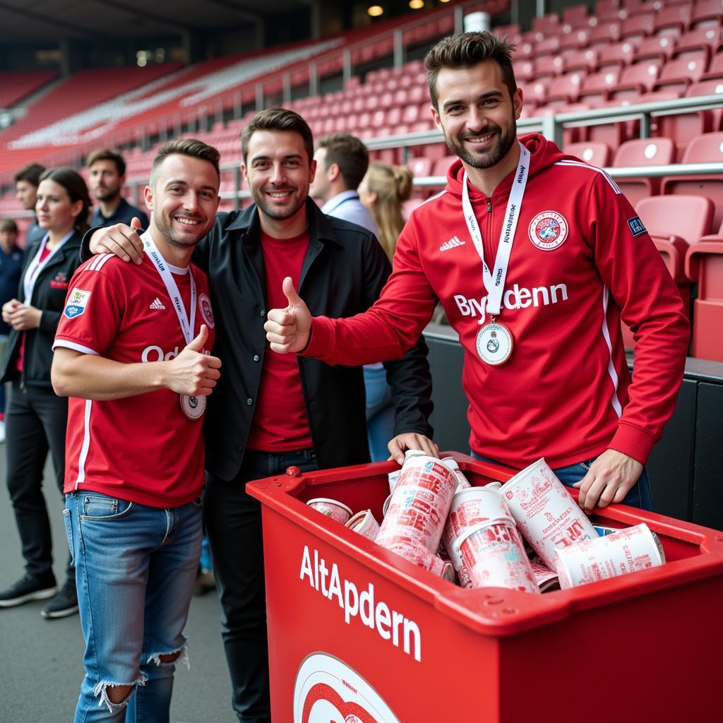 Bayer Leverkusen Fans engagieren sich für Nachhaltigkeit