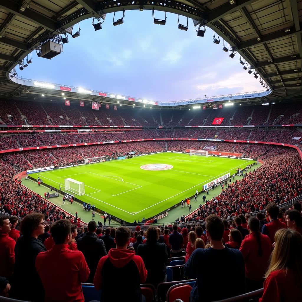 Bayer Leverkusen Fans im Stadion