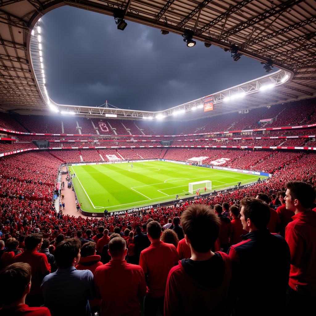 Bayer Leverkusen Fans im Stadion