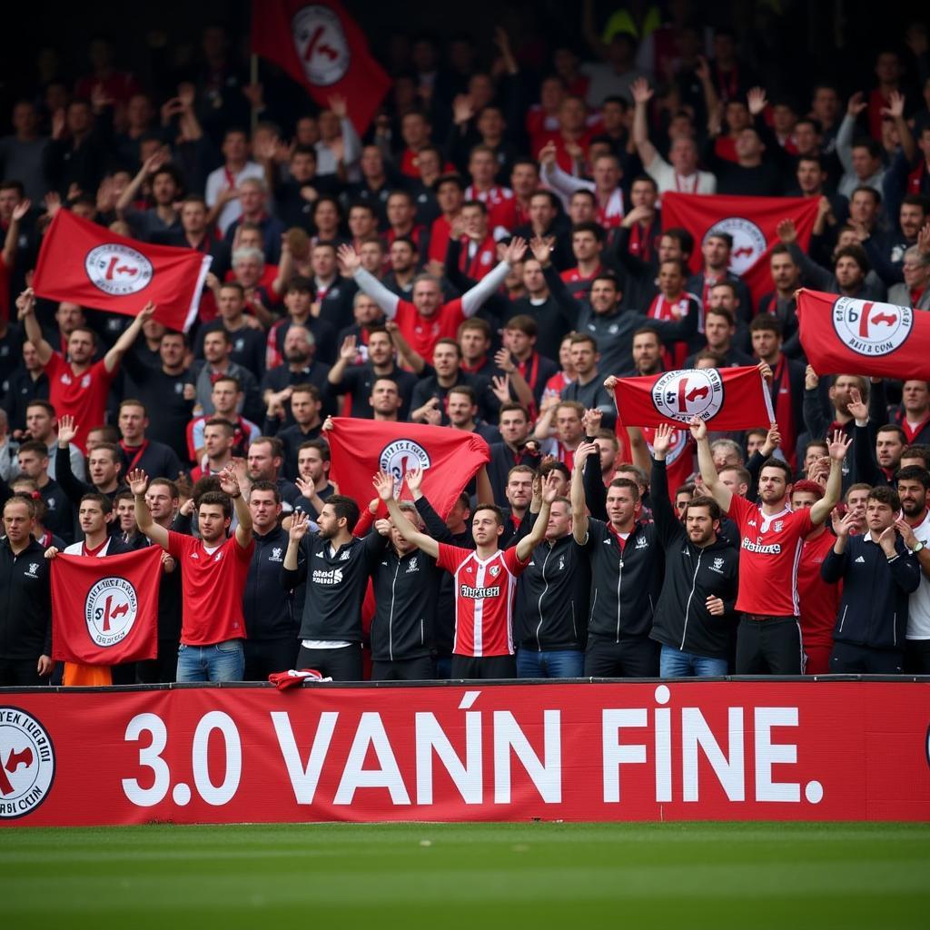 Bayer Leverkusen Fans im Stadion