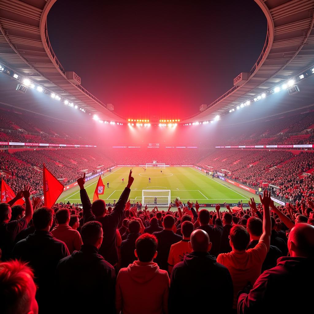 Bayer Leverkusen Fans im Stadion