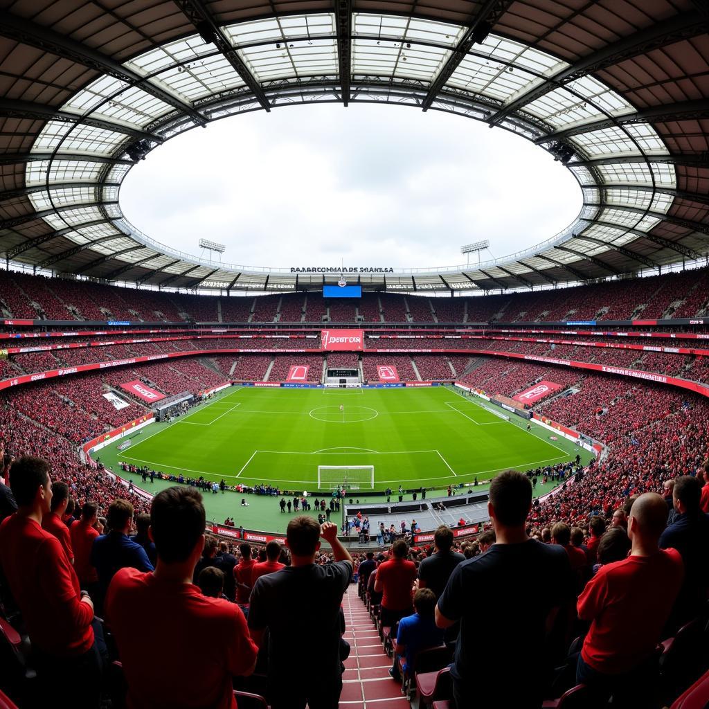 Bayer Leverkusen Fans im Stadion