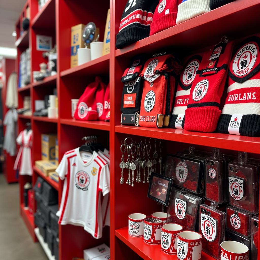 Accessoires im Bayer Leverkusen Fanshop Hofgarten Solingen