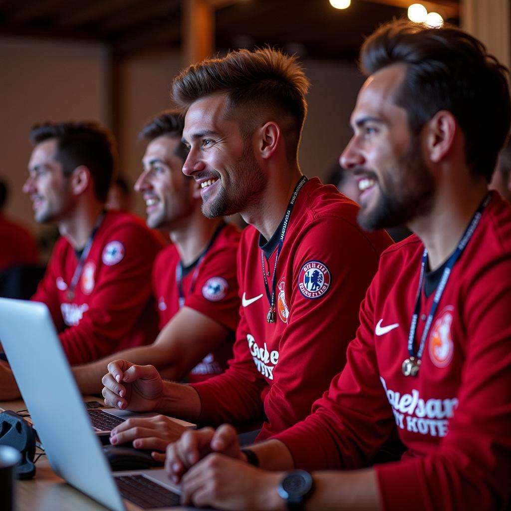 Fans diskutieren im Bayer Leverkusen Forum