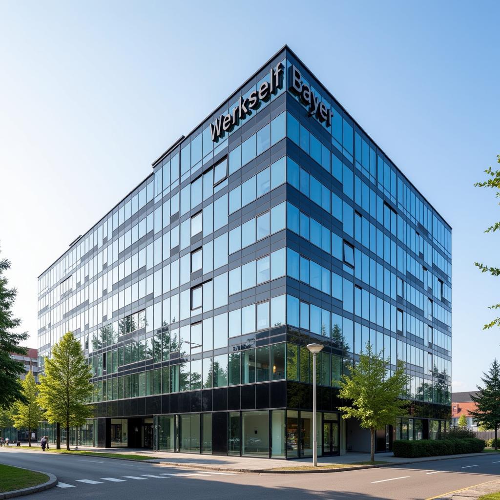 Aussenansicht des Bayer Leverkusen Gebäude 4818