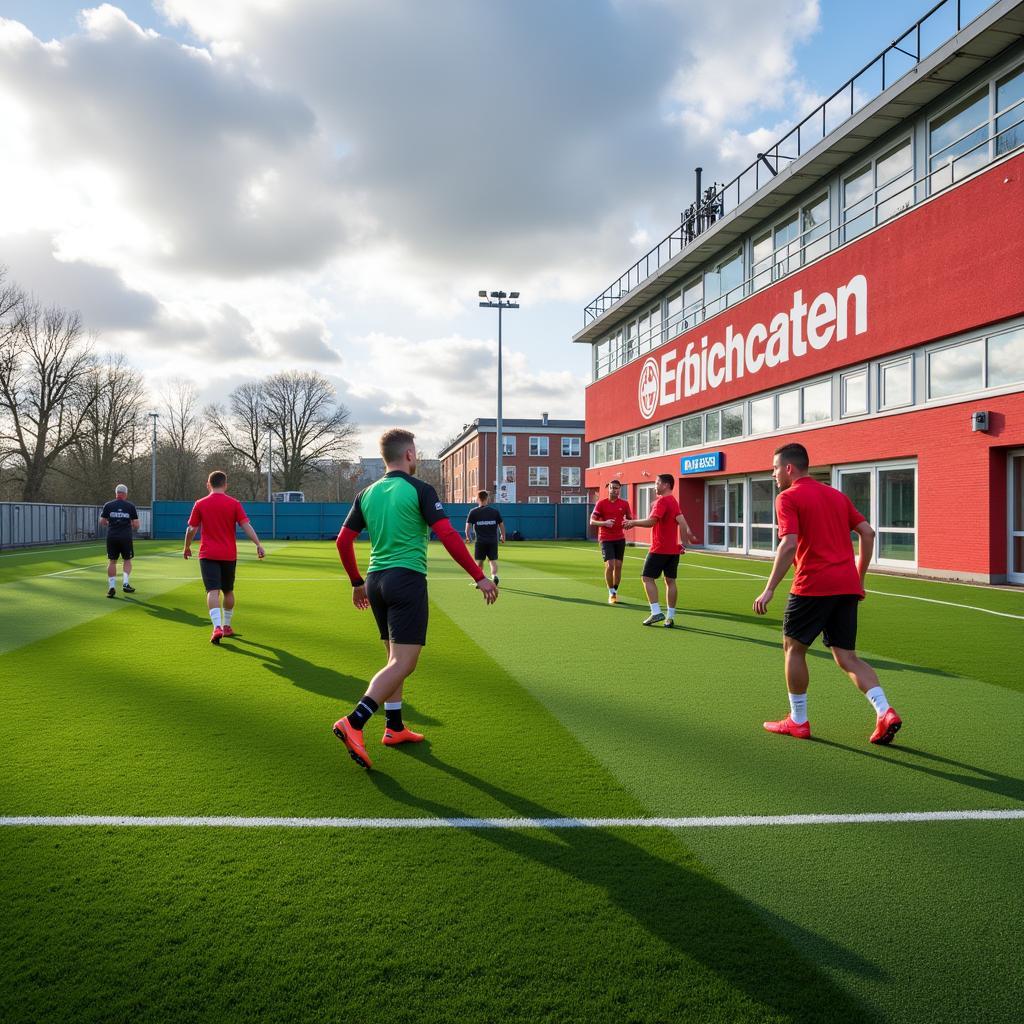 Junge Talente trainieren in der Nachwuchsakademie von Bayer Leverkusen