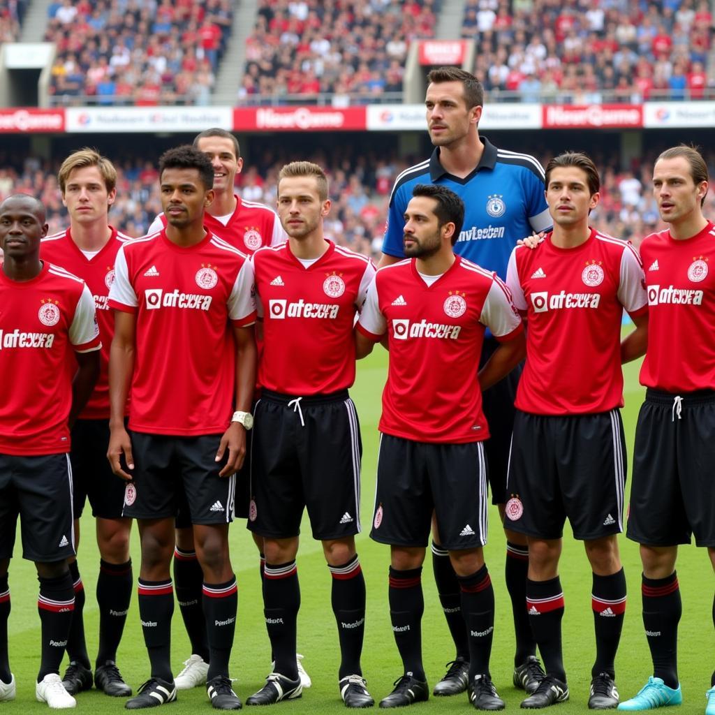 Mannschaftsfoto Bayer Leverkusen Kader 2000