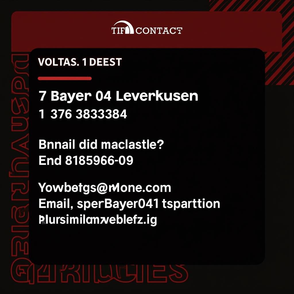 Kontaktinformationen Bayer 04 Leverkusen 