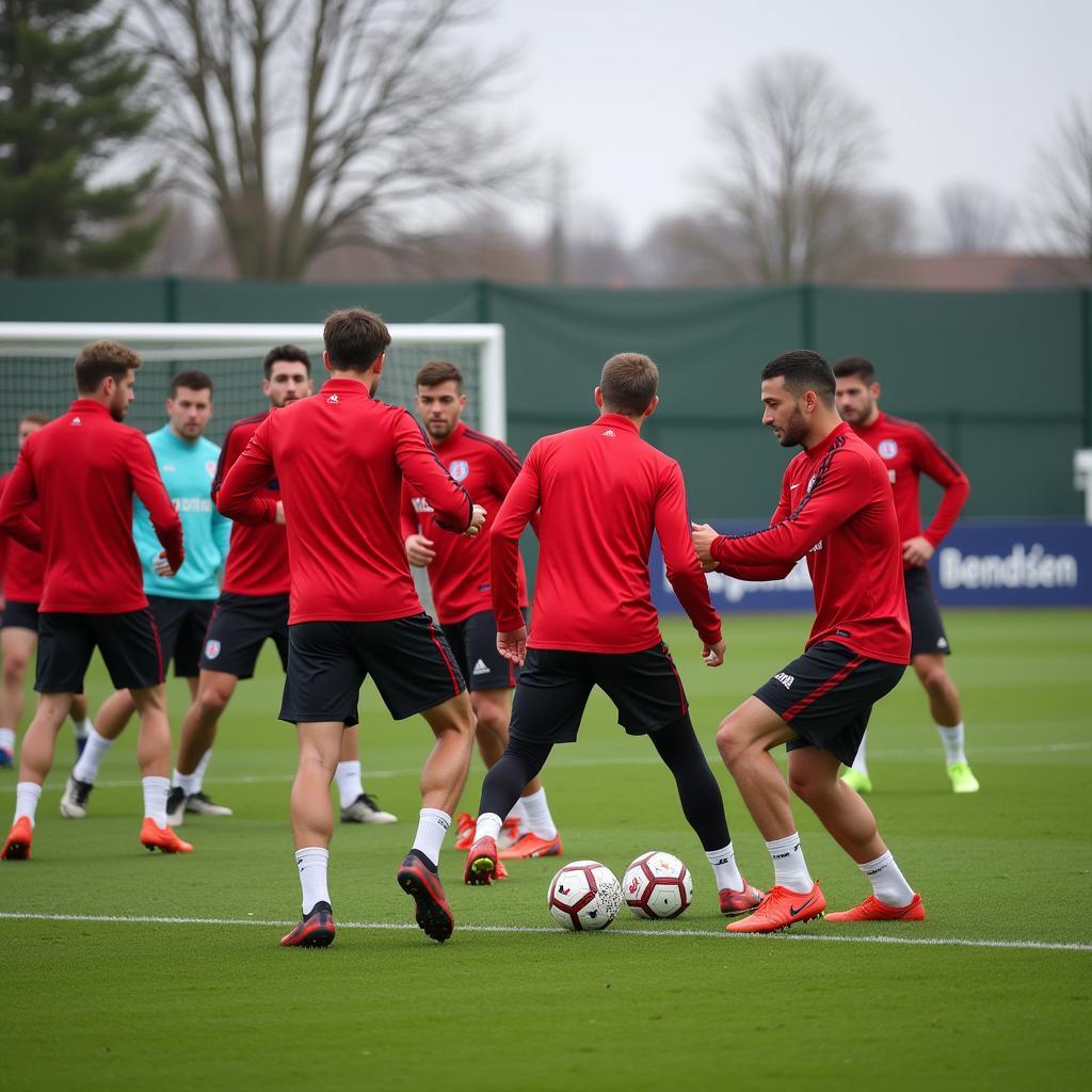 Bayer Leverkusen Mannschaft Training