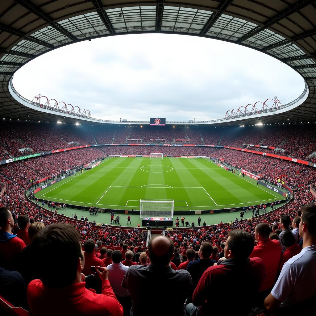 Bayer Leverkusen im alten Ulrich-Haberland-Stadion