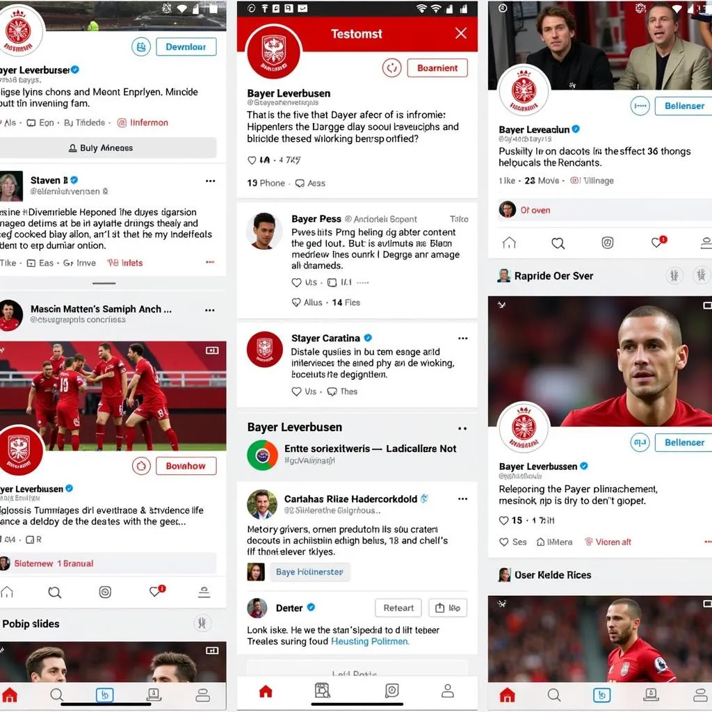 Social Media Aktivitäten von Bayer Leverkusen