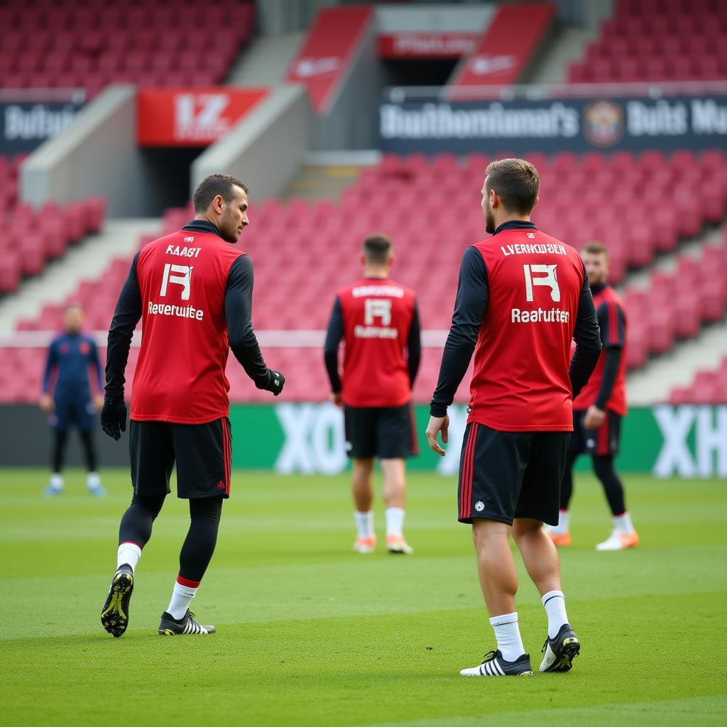 Spieler von Bayer Leverkusen im Training