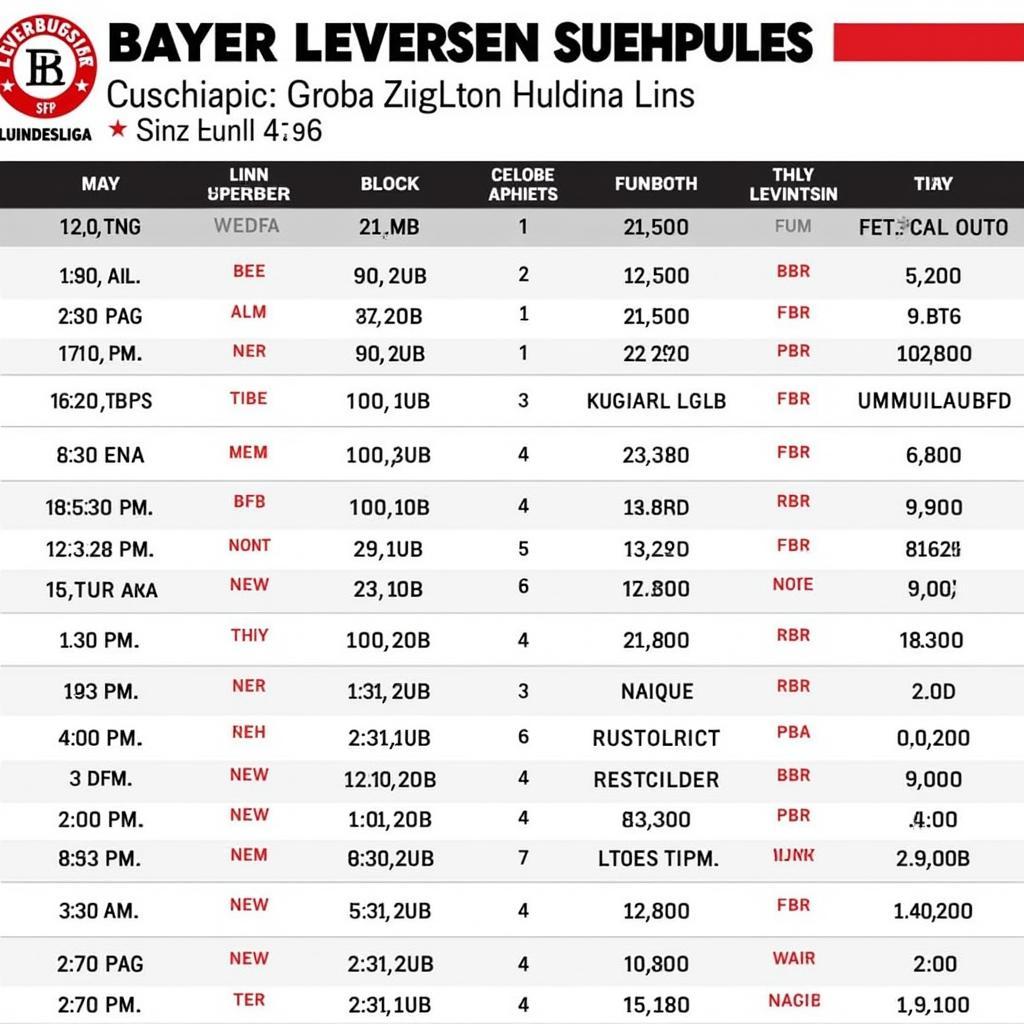 Bayer Leverkusen Spielplan Bundesliga