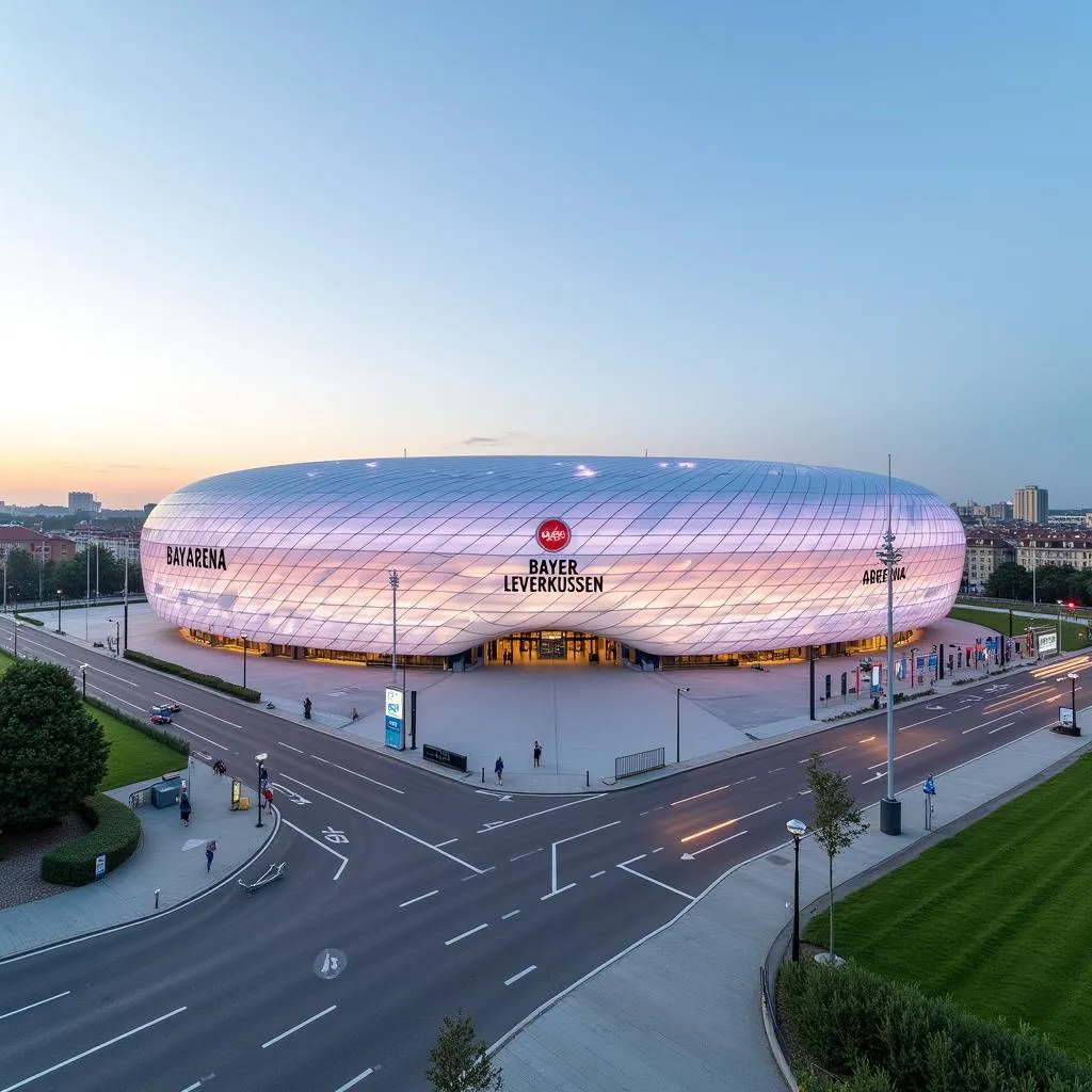 Moderne Fußballarena