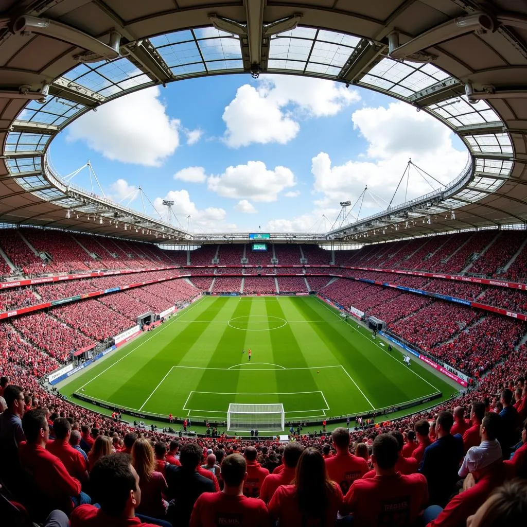 Panoramablick auf die BayArena