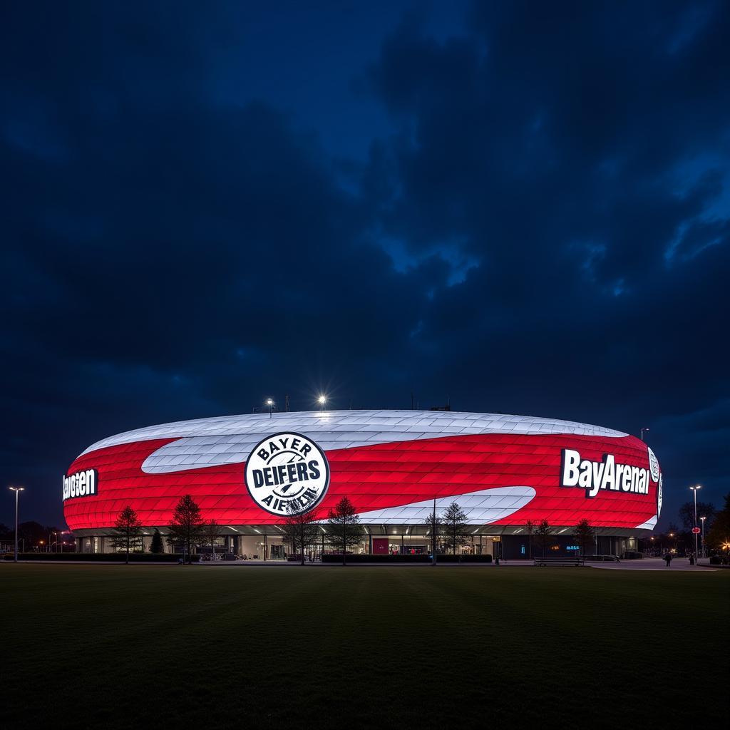 Das beeindruckende Stadion am Schuster in Leverkusen