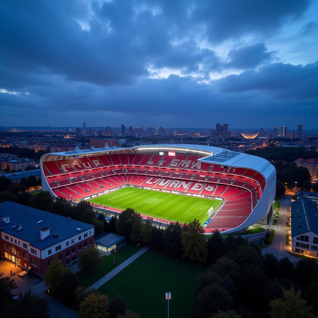 Die BayArena in der Augustastraße 2: Ein Fußballtempel in Leverkusen