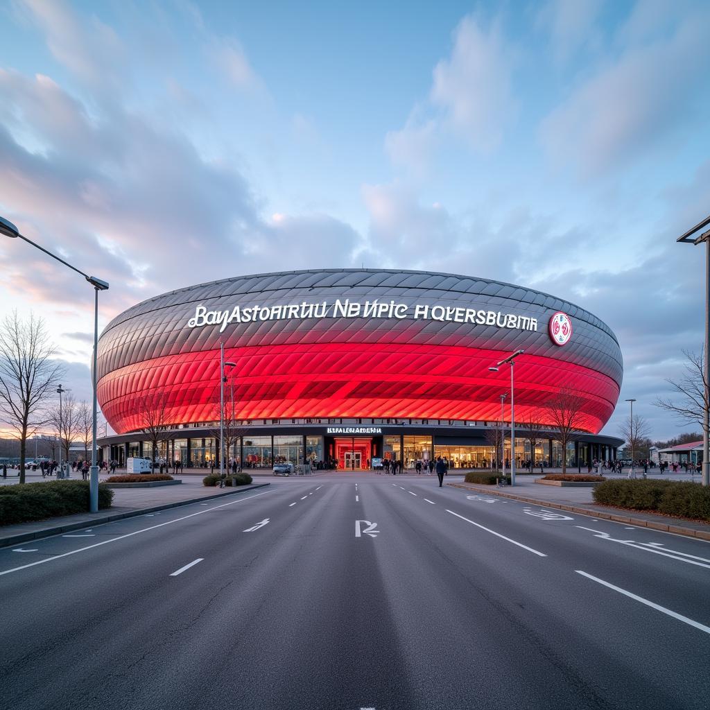 Aussenansicht der BayArena an der 179 Kölner Str.