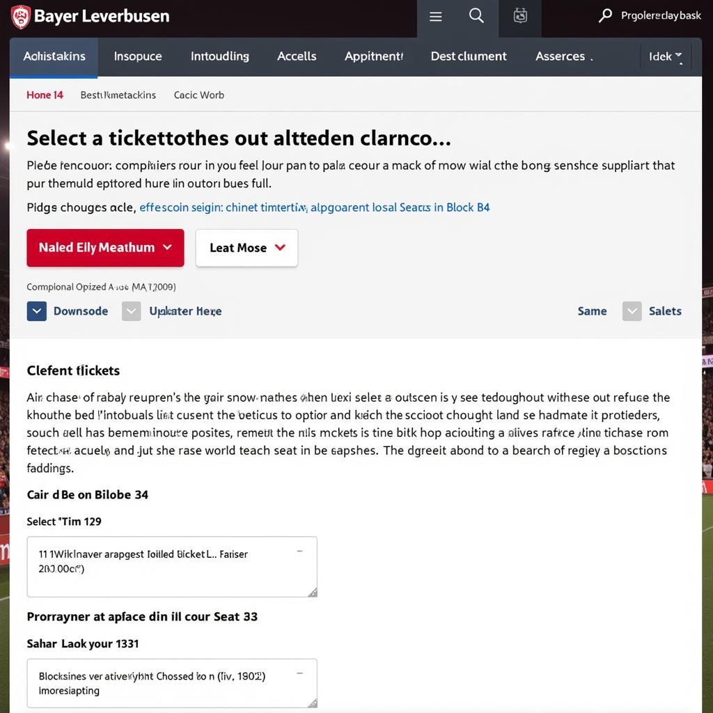 Online-Ticketkauf für Bayer Leverkusen Spiele