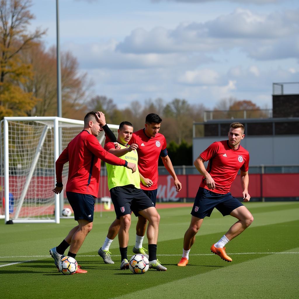 Bayer Leverkusen Training in Deutschland