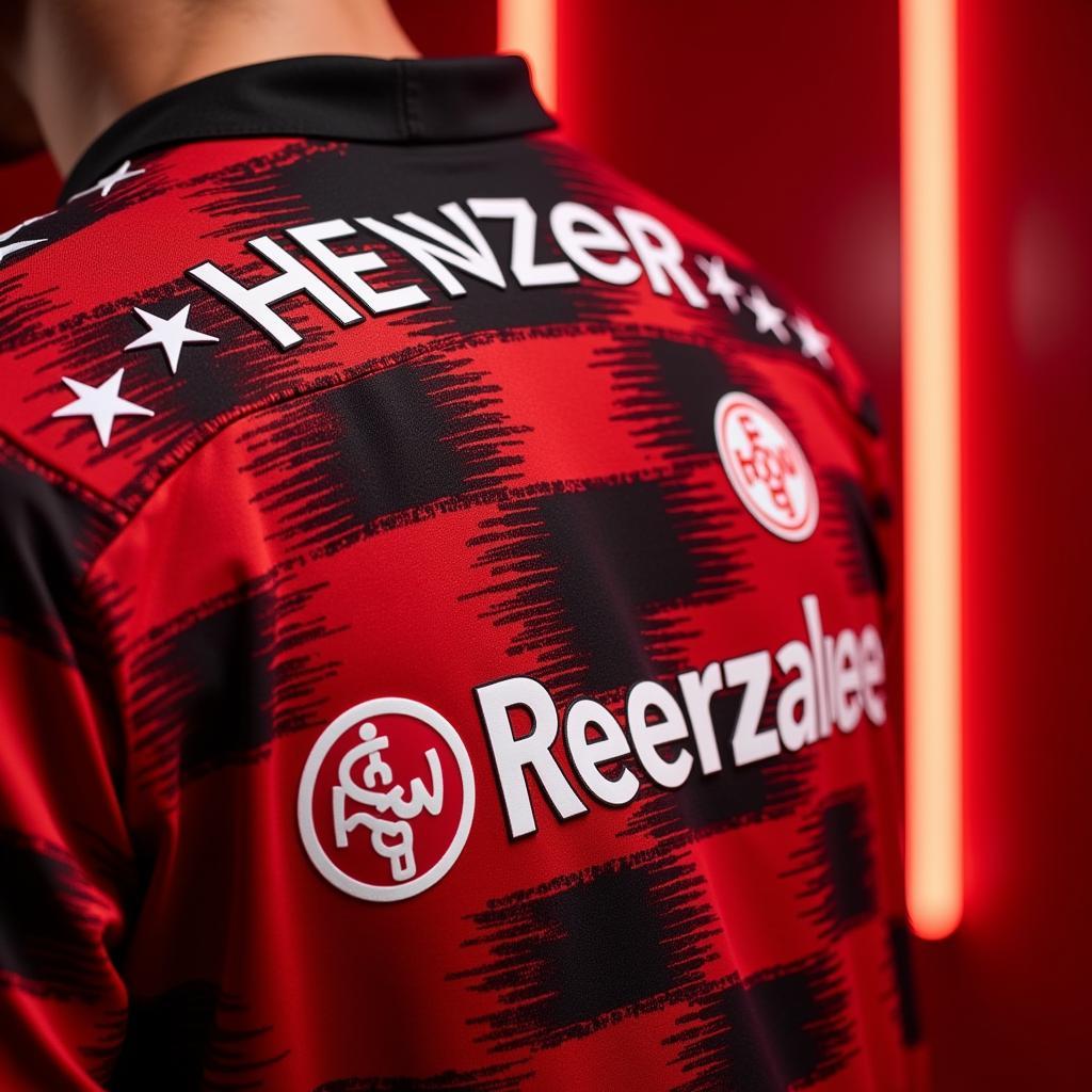 Bayer Leverkusen Heimtrikot 2023/24 mit Heinze Beflockung