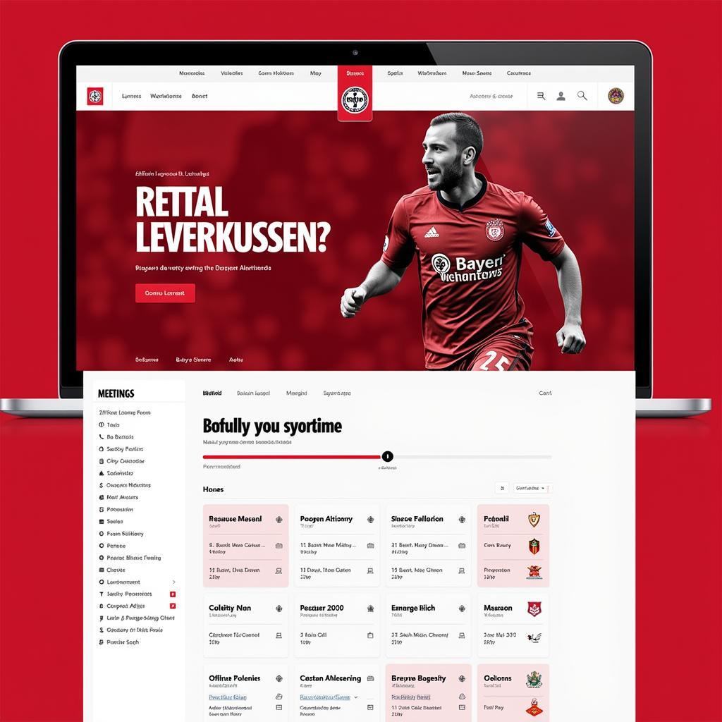 Termine auf der Bayer Leverkusen Website