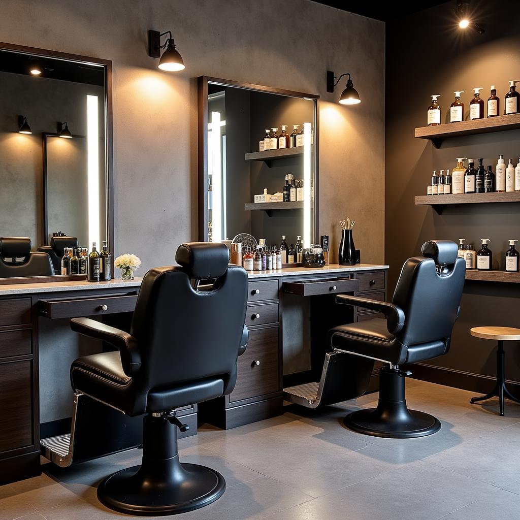 Innenansicht des Beban Barber Shops in Leverkusen