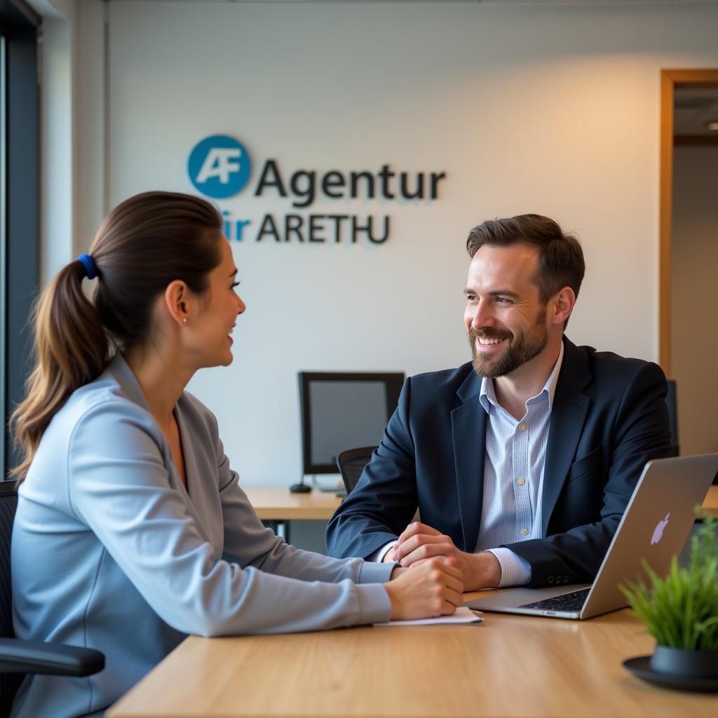 Beratungsgespräch bei der Agentur für Arbeit Leverkusen