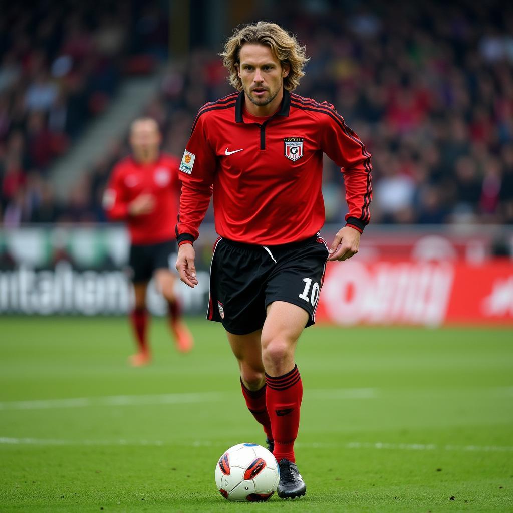 Bernd Schuster im Trikot von Bayer Leverkusen