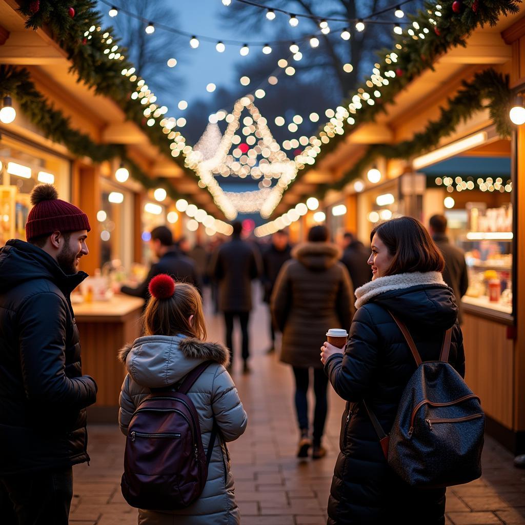 Besucher geniessen den Audi Zentrum Leverkusen Weihnachtsbasar 2016