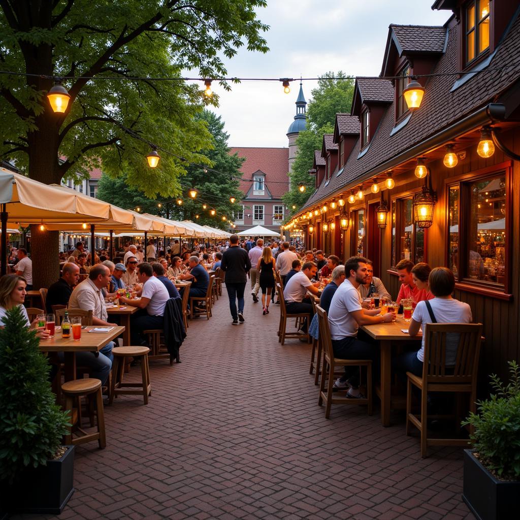 Gemütlicher Biergarten in Leverkusen