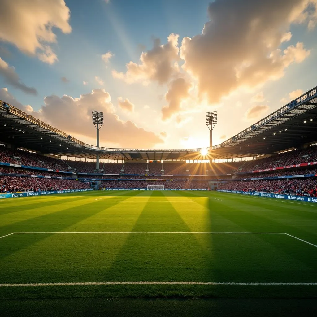 Blick in die BayArena vor Spielbeginn