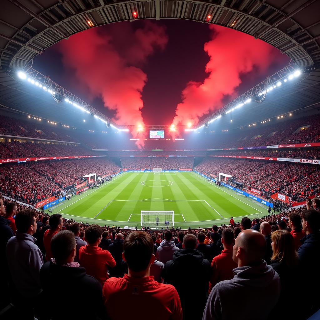 Bochum Leverkusen Fans im Stadion