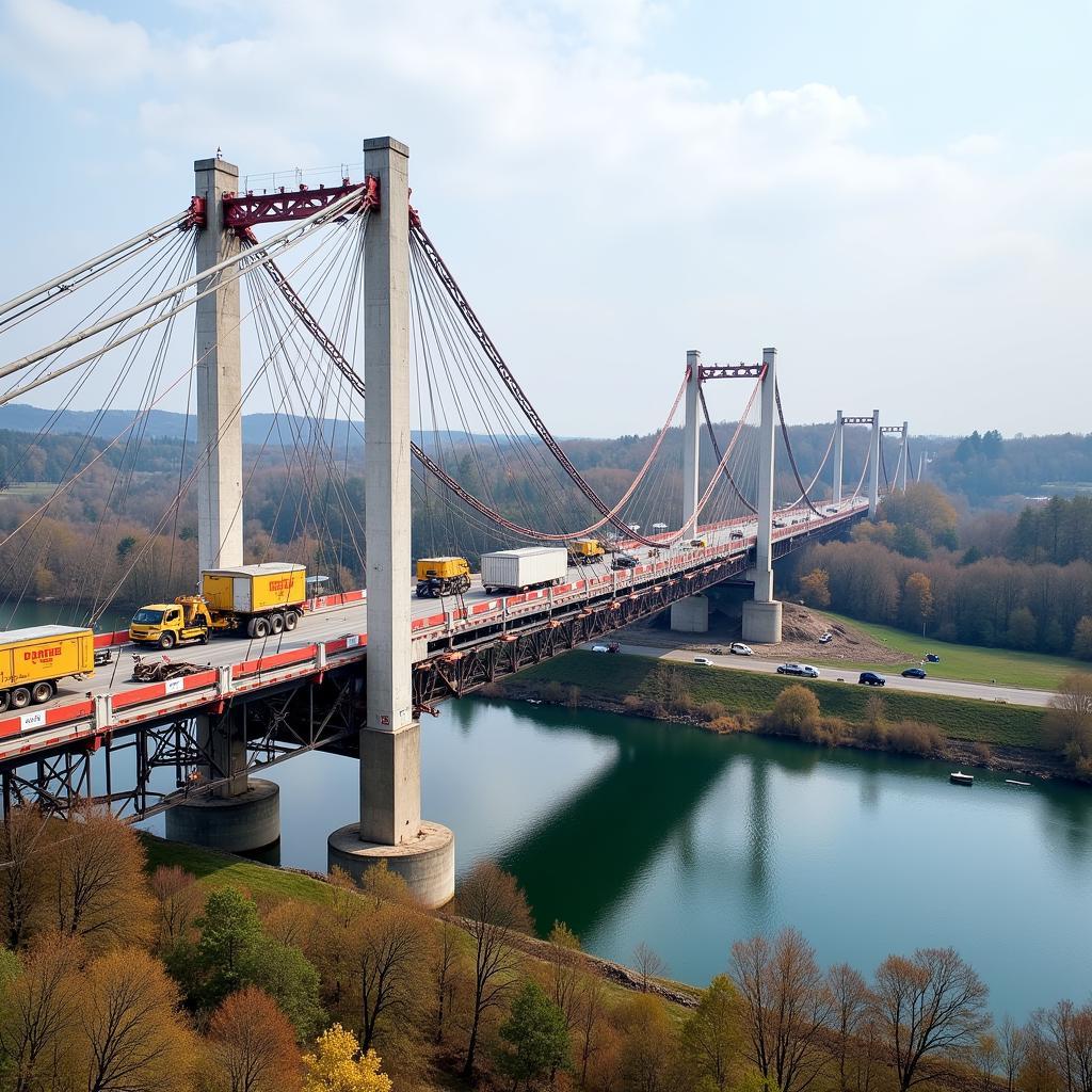 Brückenbauprojekt in Leverkusen von einem Dürener Bauunternehmen