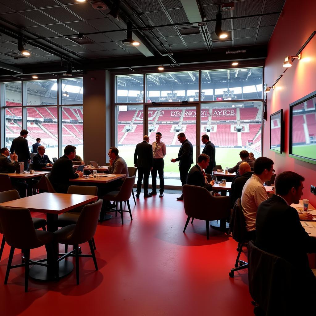 Networking in der Business Lounge der BayArena Leverkusen