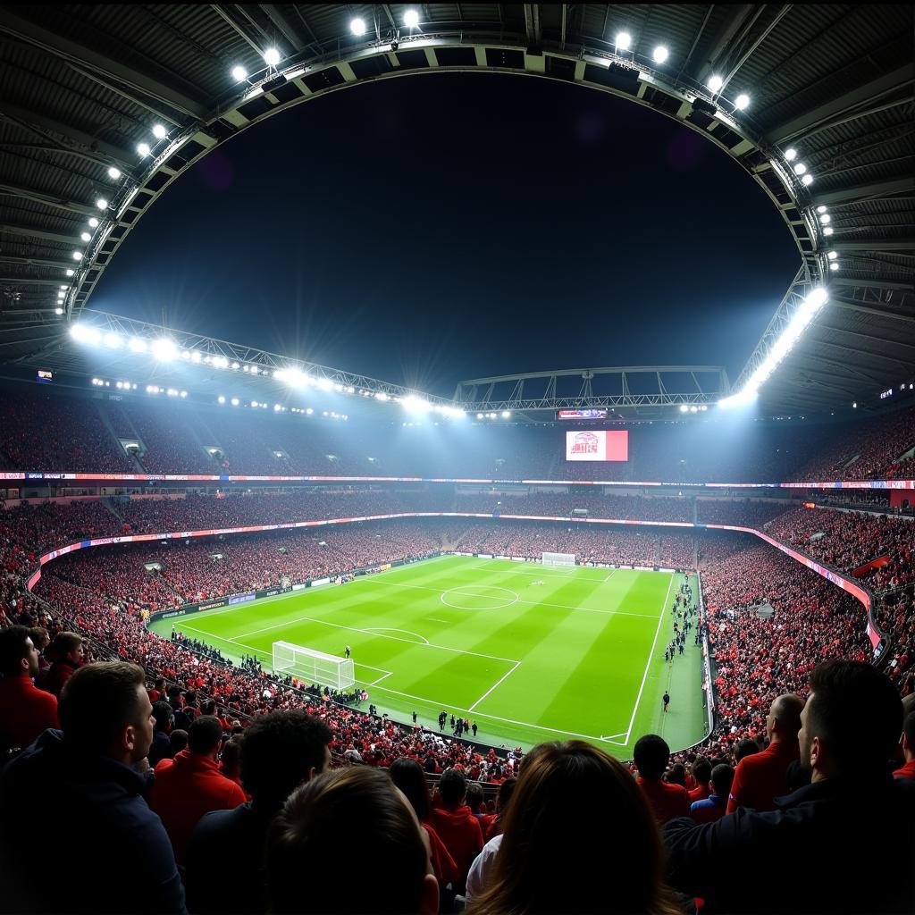 Champions League Spiel zwischen Atlético Madrid und Bayer Leverkusen in der BayArena am 22. Oktober 2019