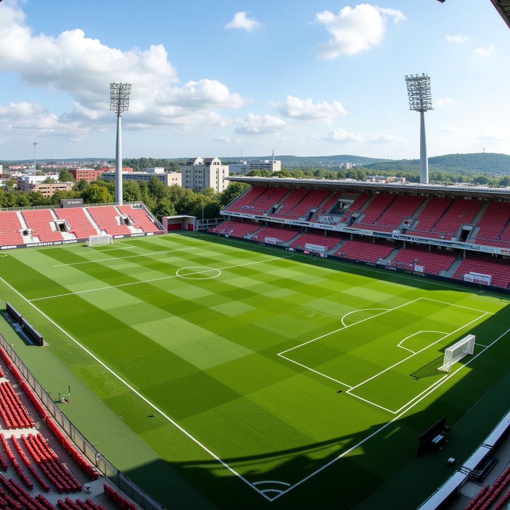 Modernes Trainingsgelände von Bayer 04 Leverkusen