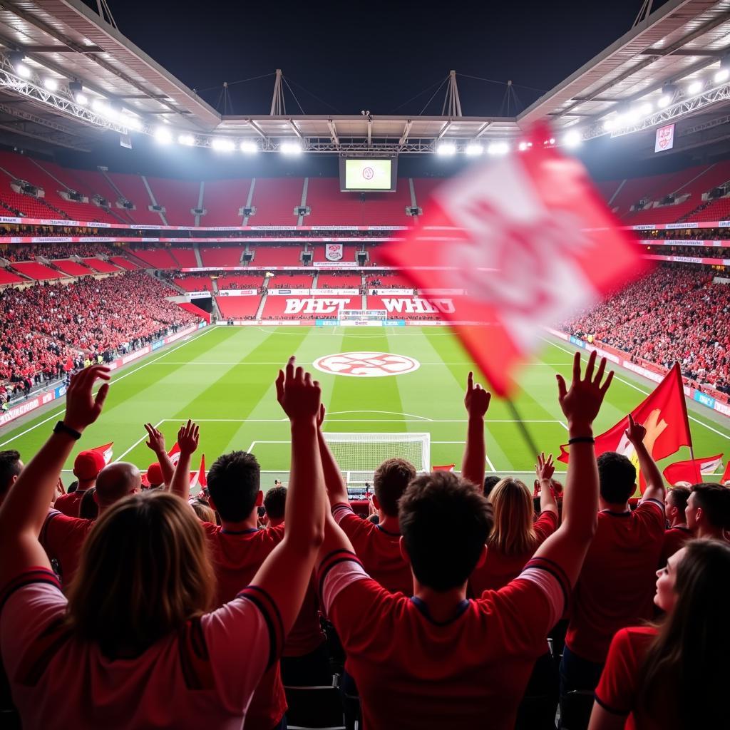 Cunda Leverkusen Fans im Stadion