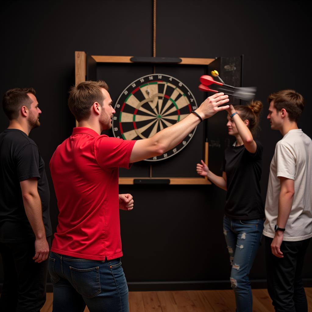 Darttraining in Leverkusen