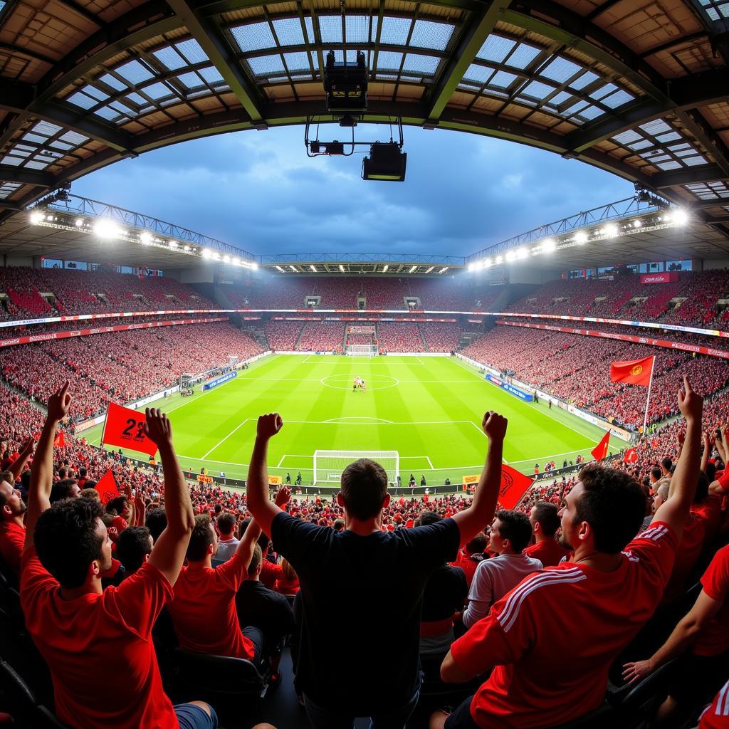 Bayer Leverkusen Fans im Stadion