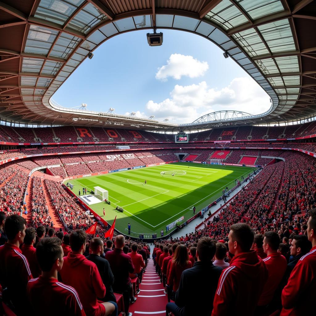 Die Werkself im Stadion