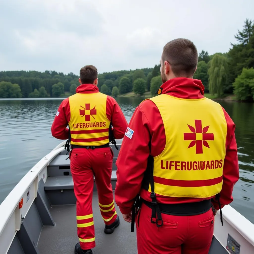 DLRG Einsatz am See Leverkusen