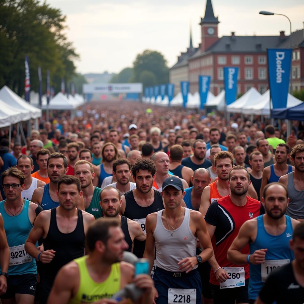 Startschuss zum 10km dm-Lauf Leverkusen